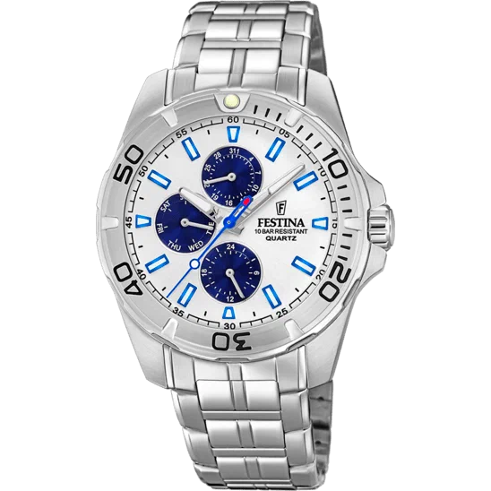 MONTRE FESTINA MULTIFUNCTION COLLECTION F20445/1 ARGENTÉ, BRACELET EN ACIER, HOMME — Image du produit 1