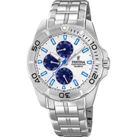 MONTRE FESTINA MULTIFUNCTION COLLECTION F20445/1 ARGENTÉ, BRACELET EN ACIER, HOMME