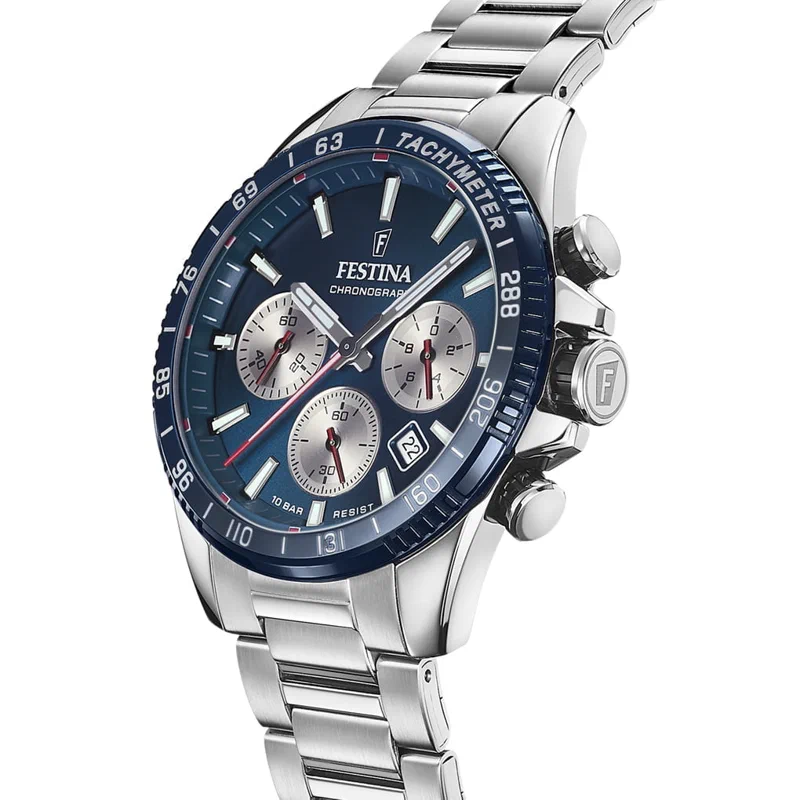 MONTRE FESTINA F20560/2 BLEU, BRACELET ACIER INOXYDABLE, HOMME — Image du produit 3
