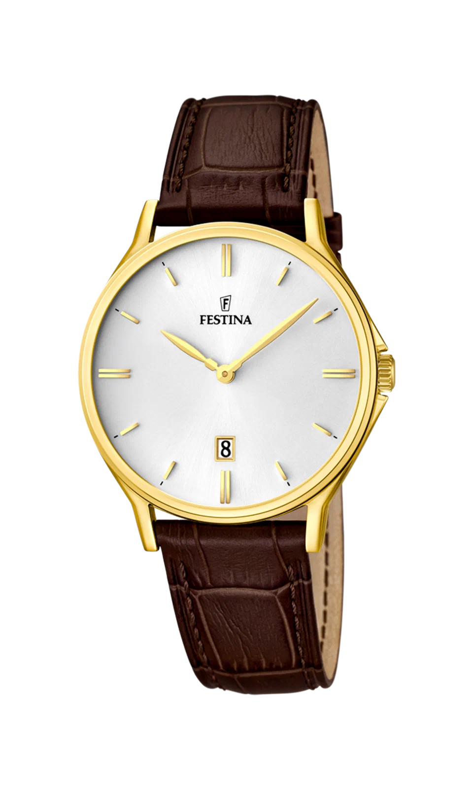 ساعة FESTINA CLASSICS F16747/1 رجالية، بيضاء، بسوار من الجلد — صورة المنتج 3