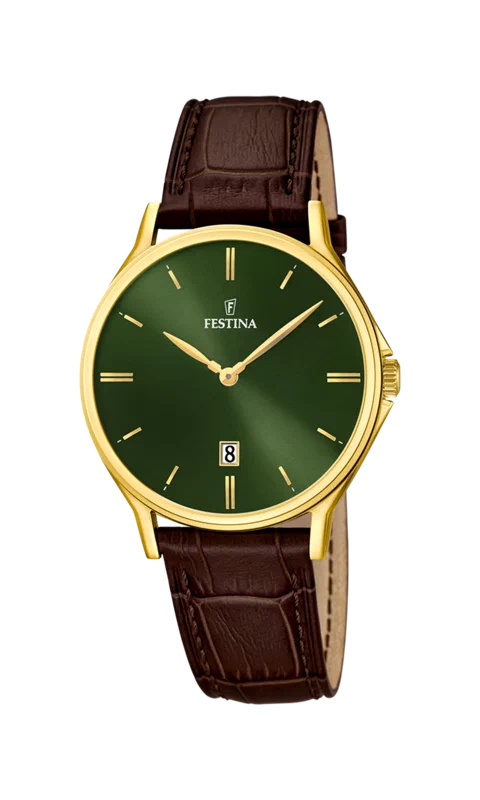 MONTRE FESTINA F16747/5 VERT, BRACELET CUIR, HOMME — Image du produit 2