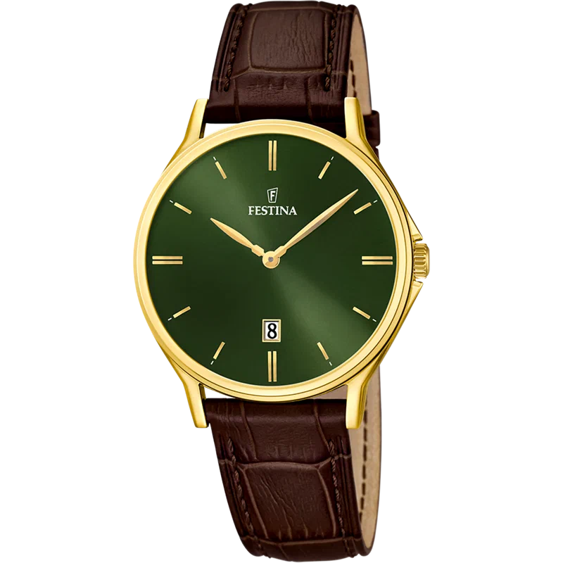 MONTRE FESTINA F16747/5 VERT, BRACELET CUIR, HOMME