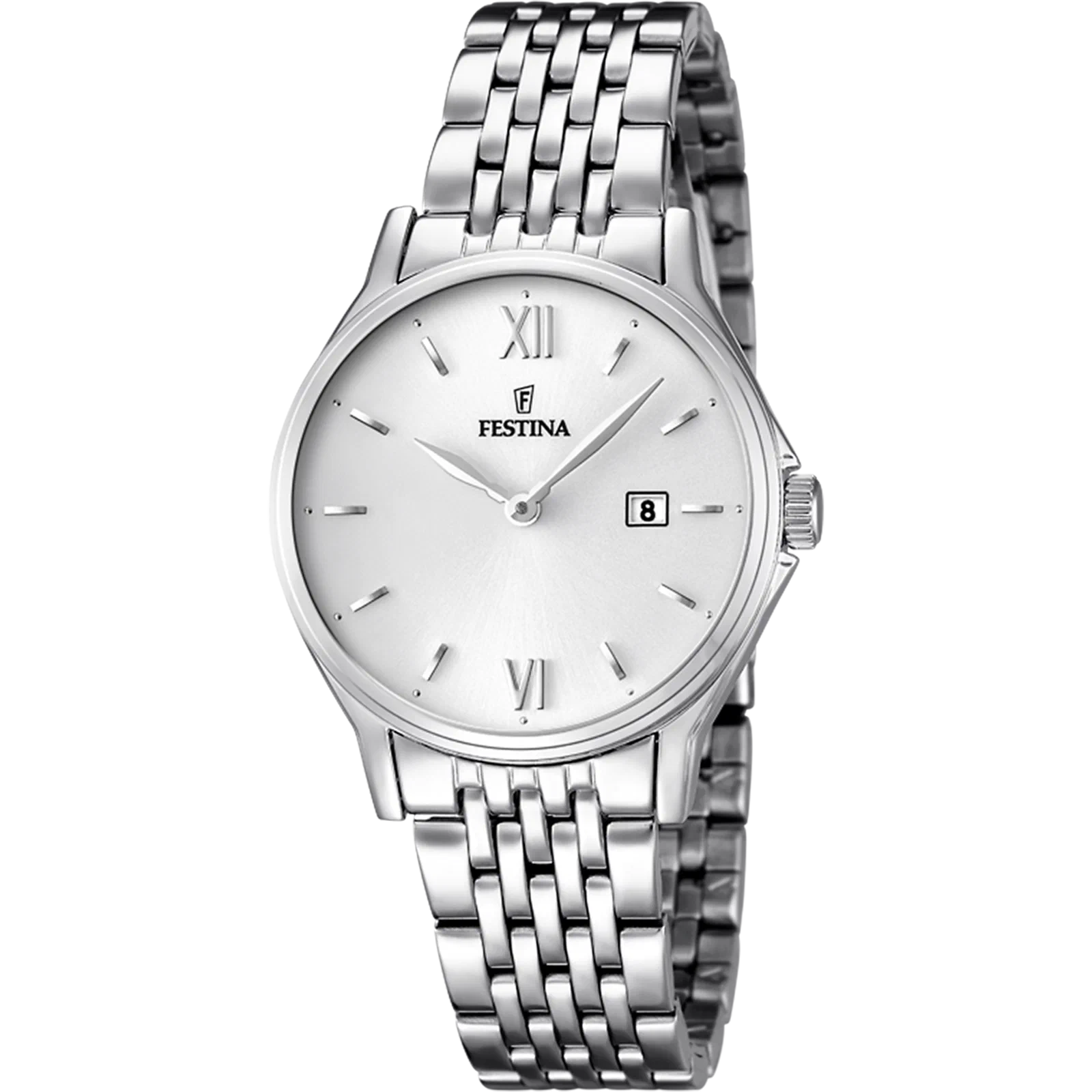 MONTRE FESTINA CLASSICS F16748/2 BLANC, BRACELET EN ACIER, FEMME — Image du produit 1