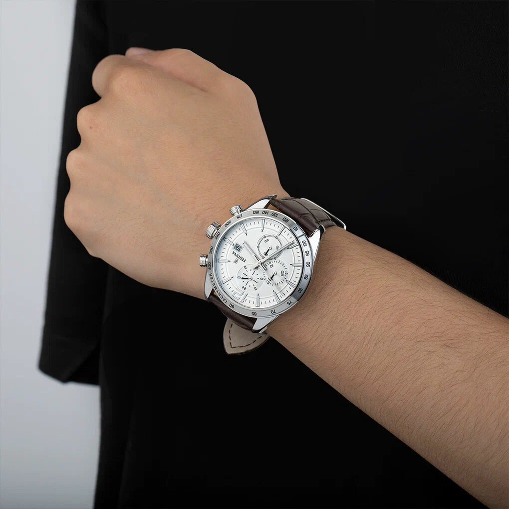 MONTRE FESTINA F16760/1 GRIS, BRACELET CUIR, HOMME — Image du produit 3