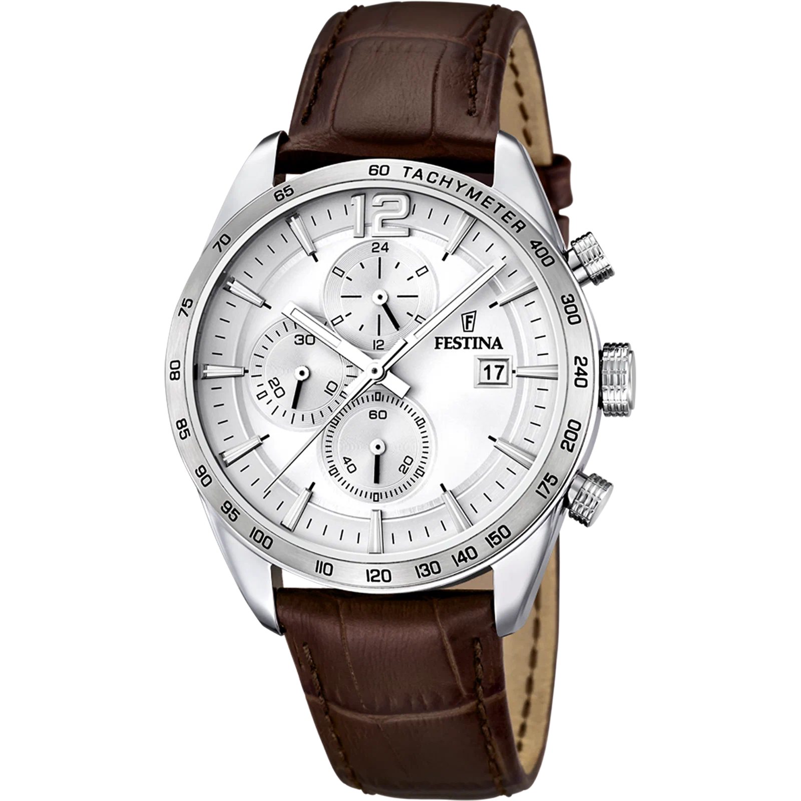 MONTRE FESTINA F16760/1 GRIS, BRACELET CUIR, HOMME — Image du produit 1