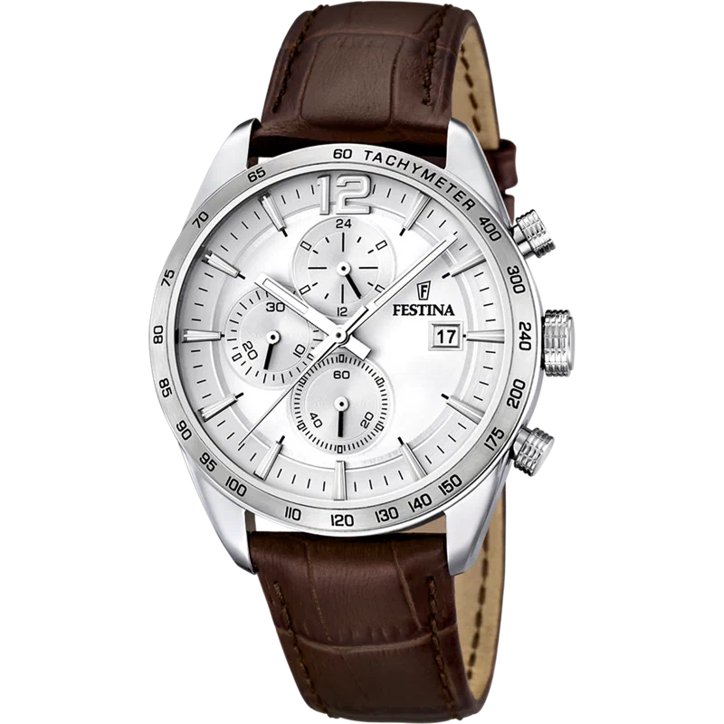 MONTRE FESTINA F16760/1 GRIS, BRACELET CUIR, HOMME