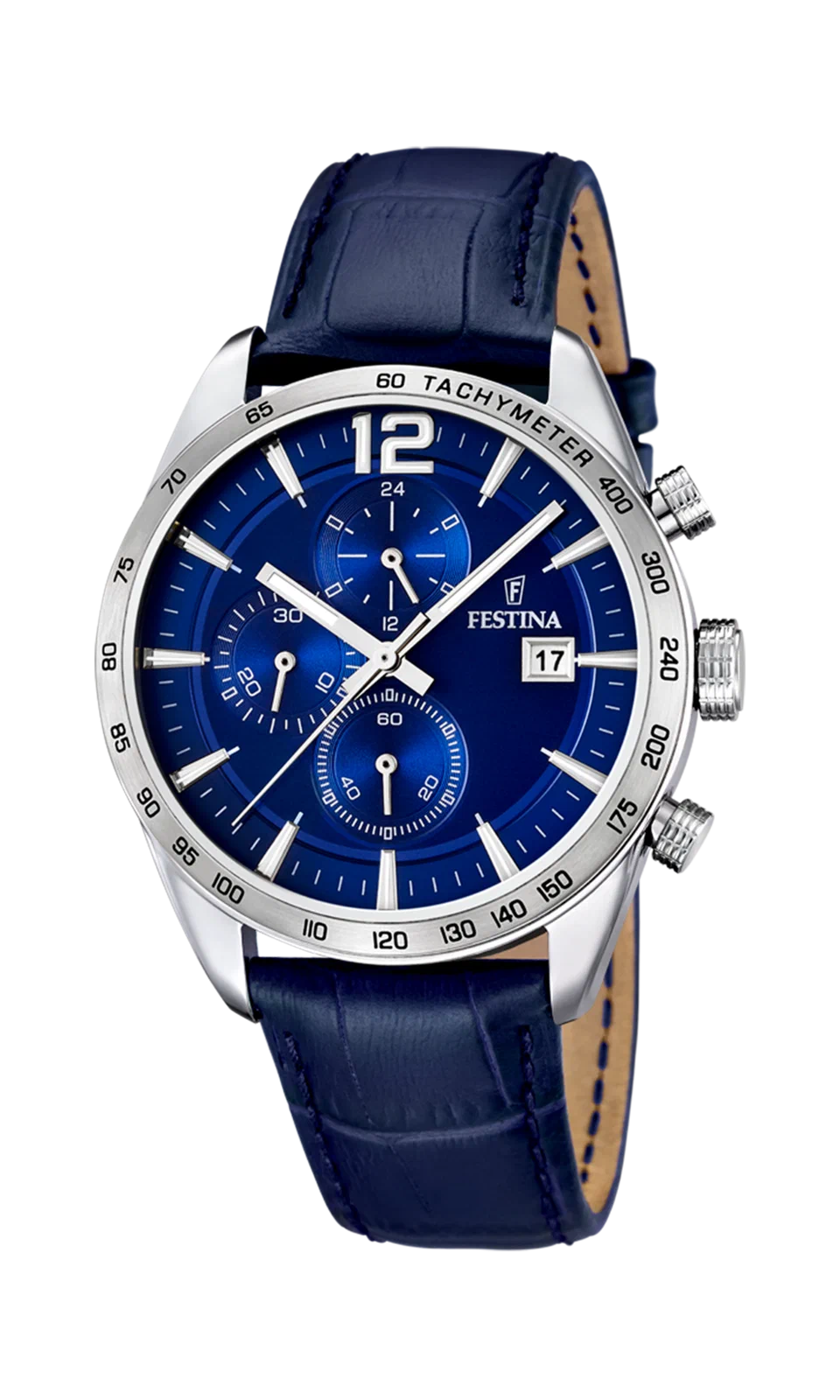 FESTINA F16760/3 BLUE WATCH, LEATHER STRAP, MEN'S — Product image 3