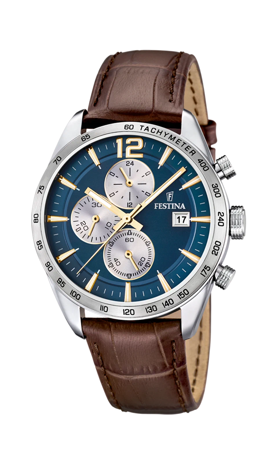 FESTINA F16760/7 BLUE WATCH, LEATHER STRAP, MEN'S — Product image 3