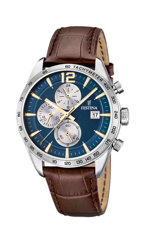 FESTINA F16760/7 BLUE WATCH, LEATHER STRAP, MEN'S — Product image 3