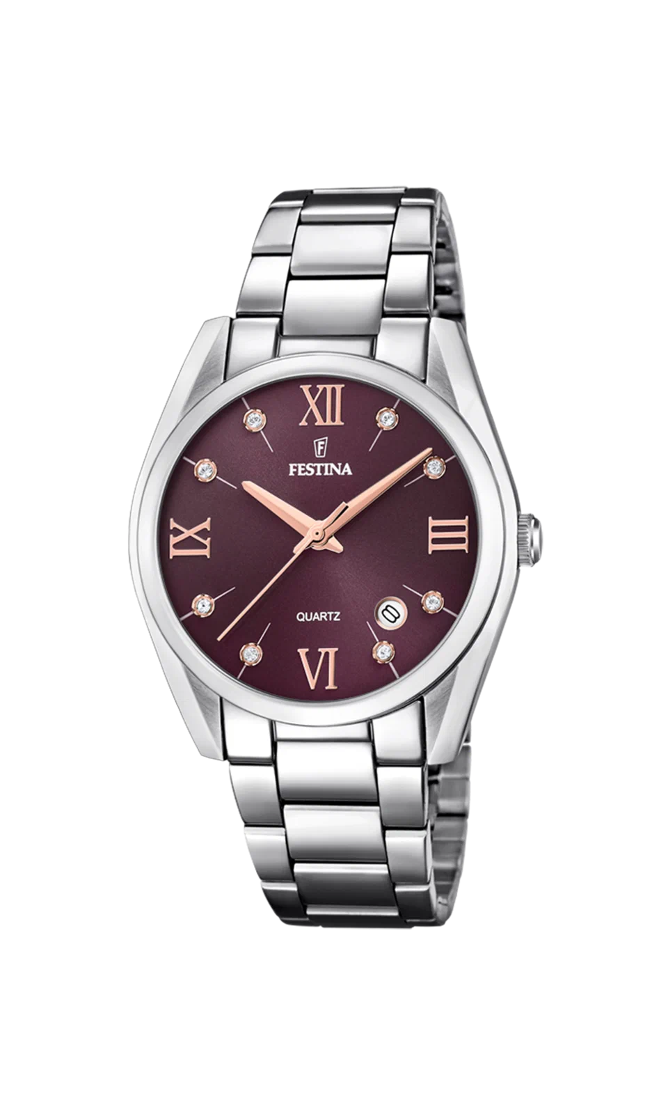 MONTRE FESTINA F16790/E BORDEAUX, BRACELET ACIER INOXYDABLE, FEMME — Image du produit 7