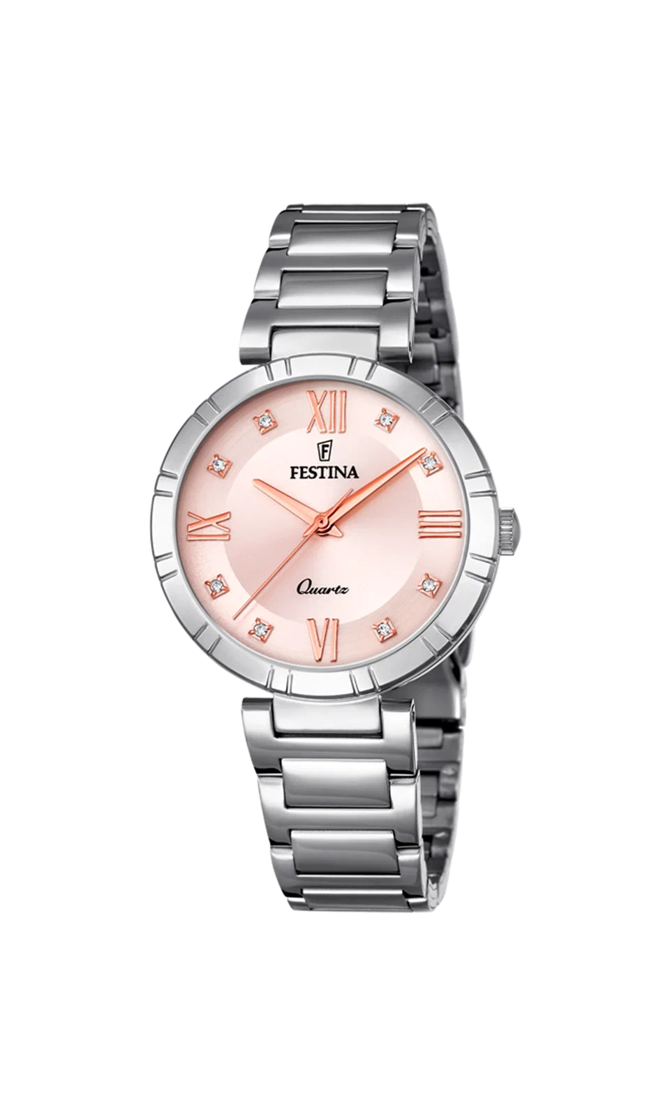 ساعة FESTINA F16936/C وردية، سوار من الفولاذ المقاوم للصدأ، للنساء — صورة المنتج 4