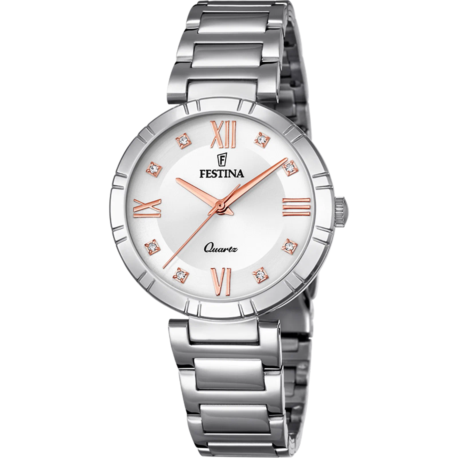 ساعة FESTINA F16936/B رمادية، سوار من الفولاذ المقاوم للصدأ، للنساء — صورة المنتج 1