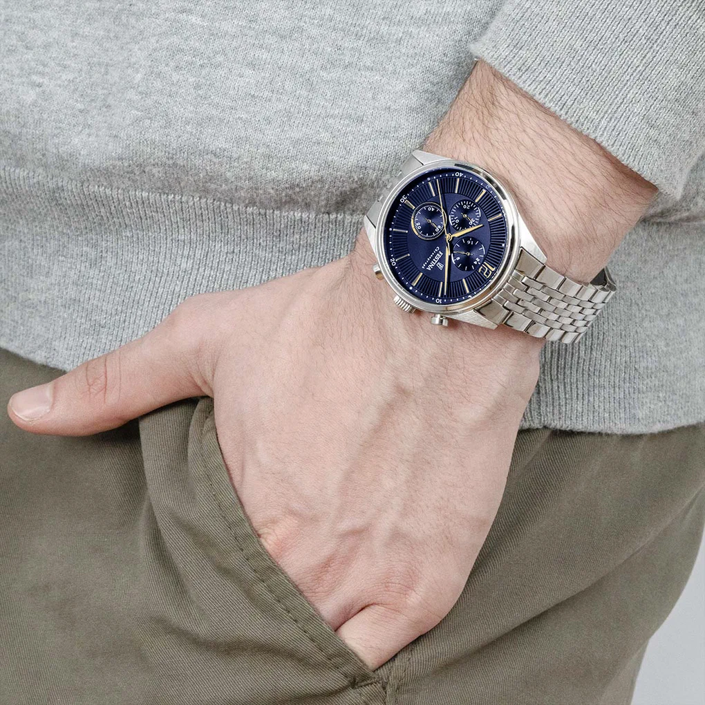 MONTRE FESTINA F20285/3 BLEU, BRACELET ACIER INOXYDABLE, HOMME — Image du produit 4
