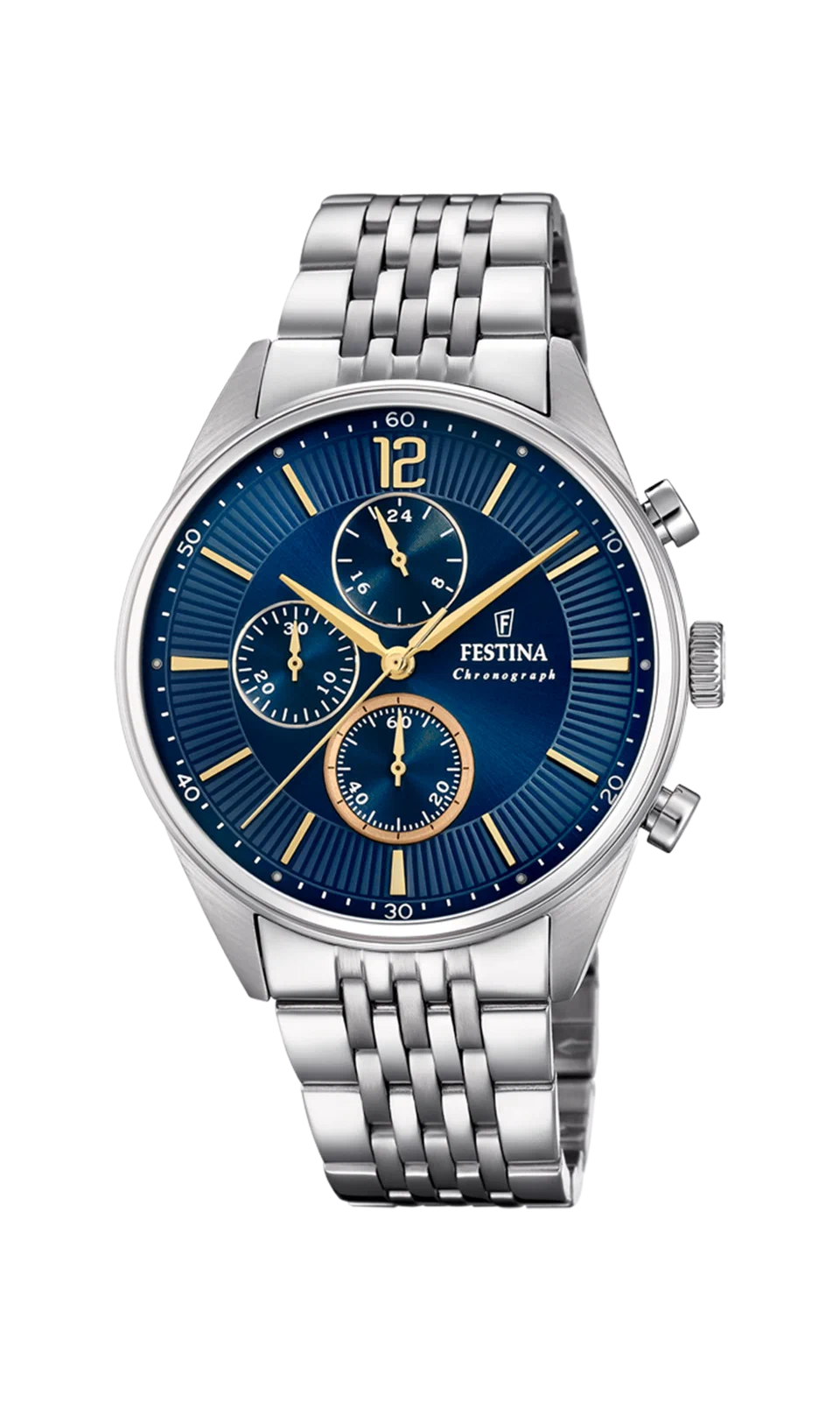 MONTRE FESTINA F20285/3 BLEU, BRACELET ACIER INOXYDABLE, HOMME — Image du produit 2