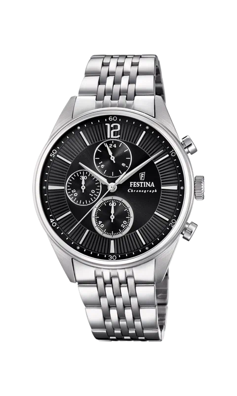 MONTRE FESTINA F20285/4 NOIR, BRACELET ACIER INOXYDABLE, HOMME — Image du produit 2