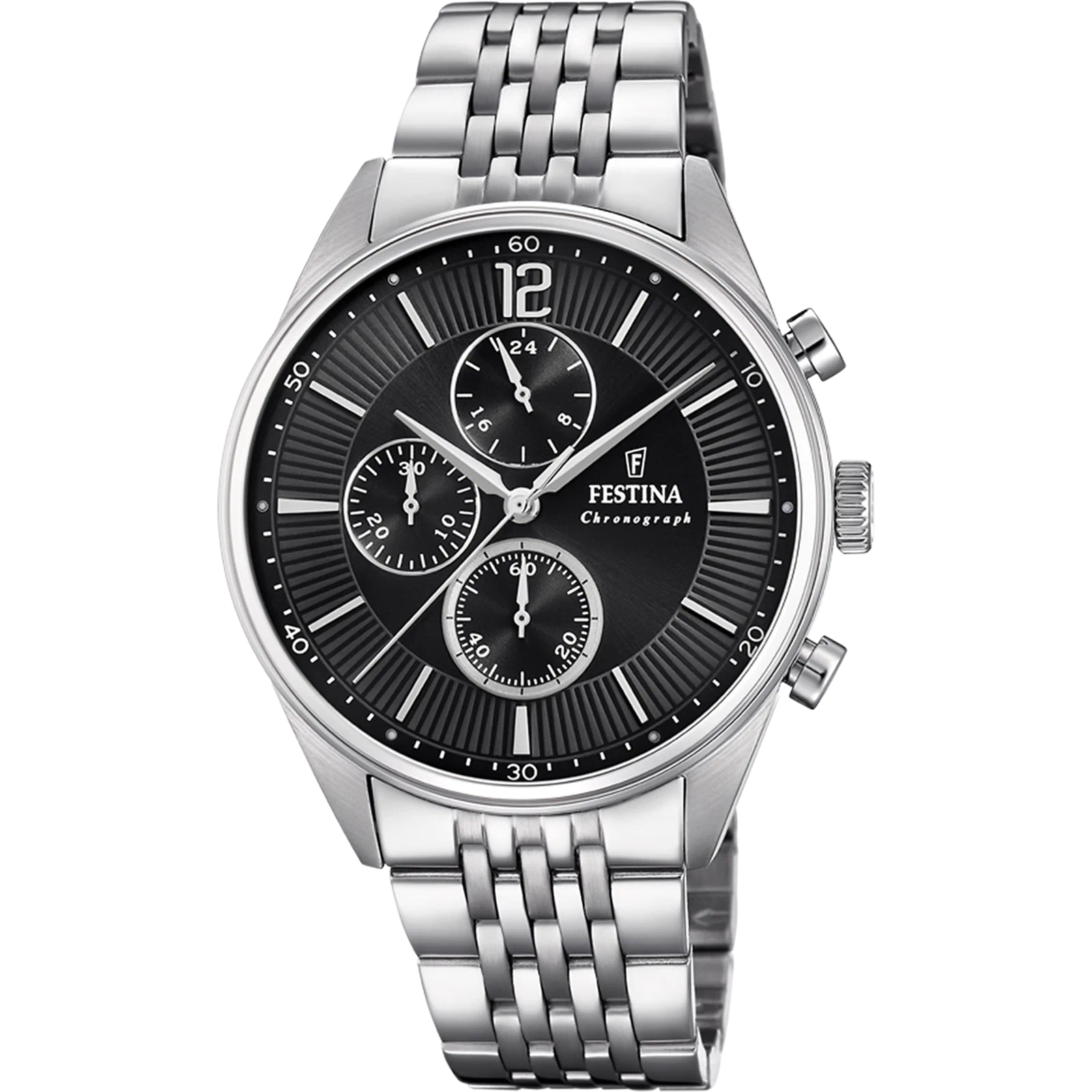 MONTRE FESTINA F20285/4 NOIR, BRACELET ACIER INOXYDABLE, HOMME — Image du produit 1