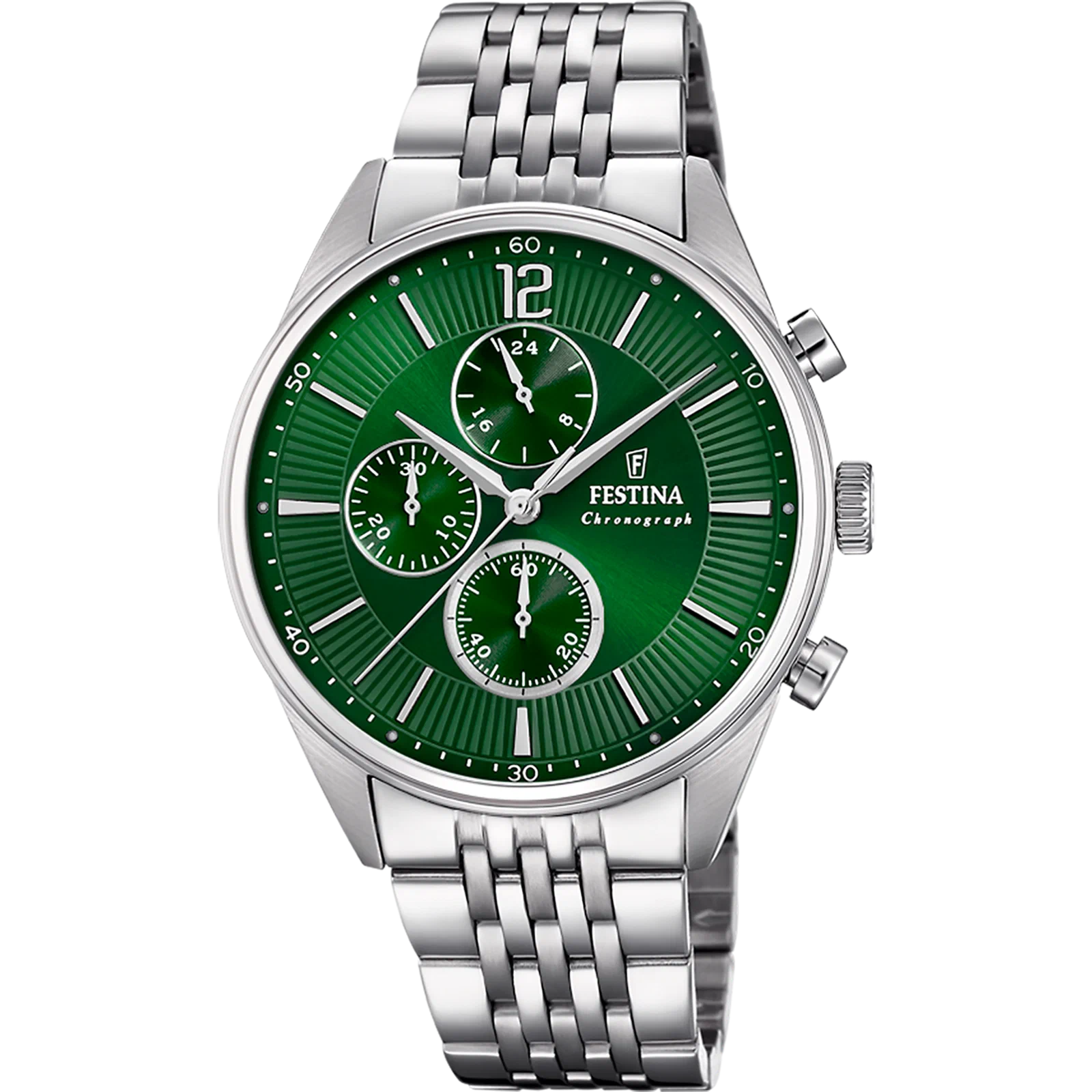 MONTRE FESTINA F20285/8 VERT, BRACELET EN ACIER, HOMME — Image du produit 1