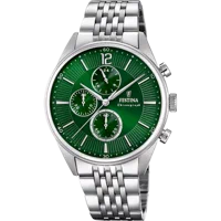 MONTRE FESTINA F20285/8 VERT, BRACELET EN ACIER, HOMME