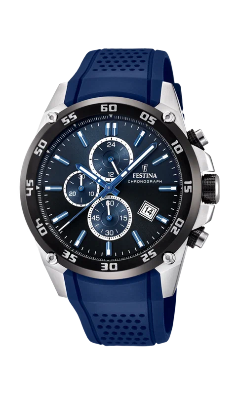 FESTINA THE ORIGINALS WATCH F20330/A BLUE, RUBBER STRAP, MEN'S — Product image 2