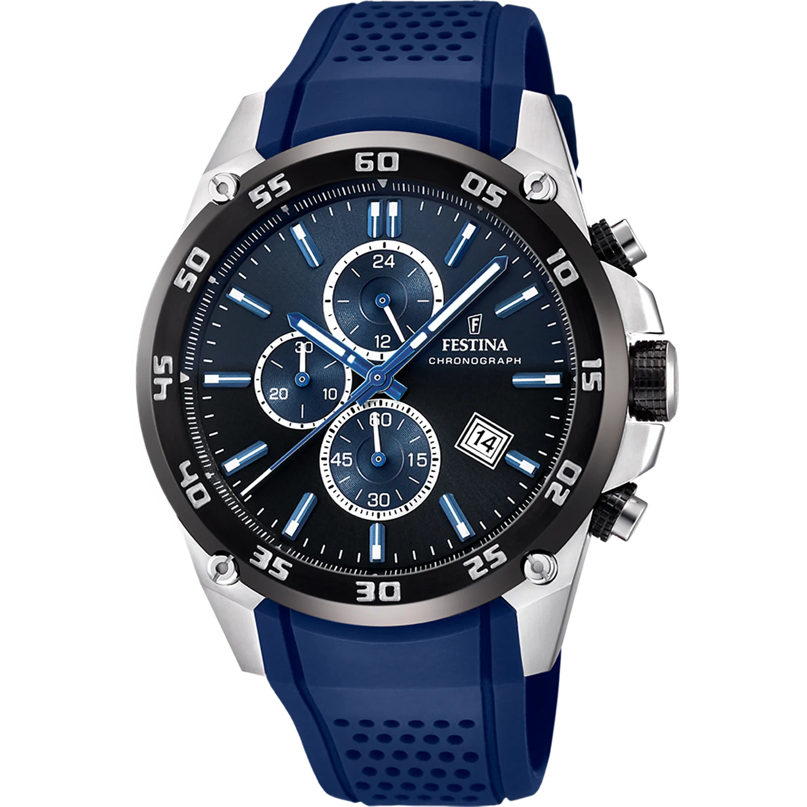 FESTINA THE ORIGINALS WATCH F20330/A BLUE, RUBBER STRAP, MEN'S — Product image 1