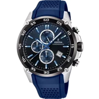 MONTRE FESTINA THE ORIGINALS F20330/A BLEU, BRACELET EN CAOUTCHOUC, HOMME