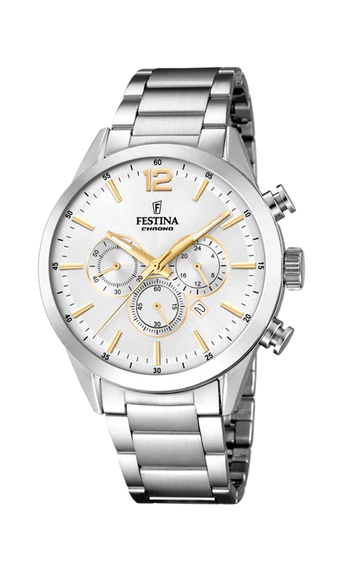 MONTRE FESTINA F20343/1 GRIS, BRACELET ACIER INOXYDABLE, HOMME — Image du produit 4