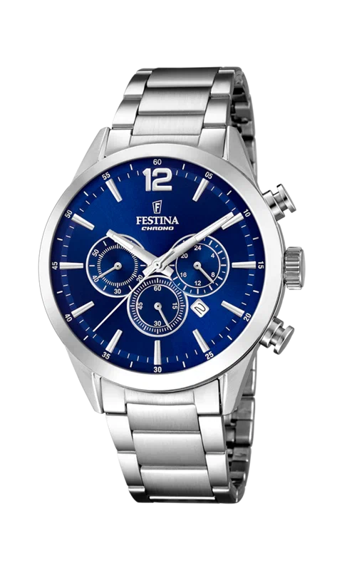MONTRE FESTINA F20343/7 BLEU, BRACELET ACIER INOXYDABLE, HOMME — Image du produit 2