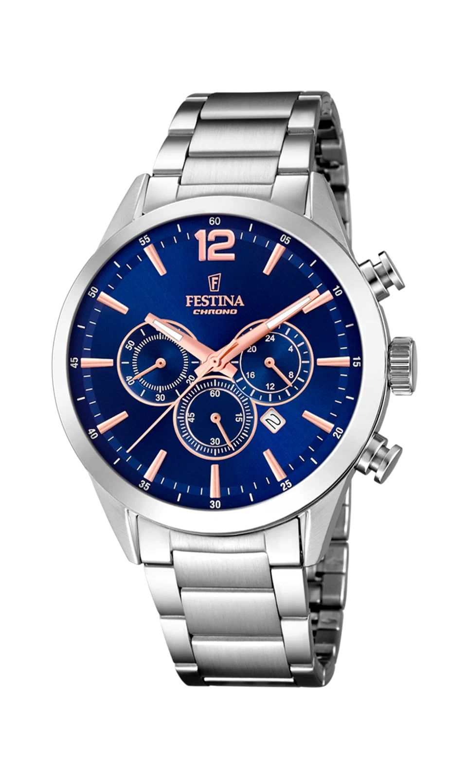 MONTRE FESTINA F20343/9 BLEU, BRACELET EN ACIER INOXYDABLE, HOMME — Image du produit 3