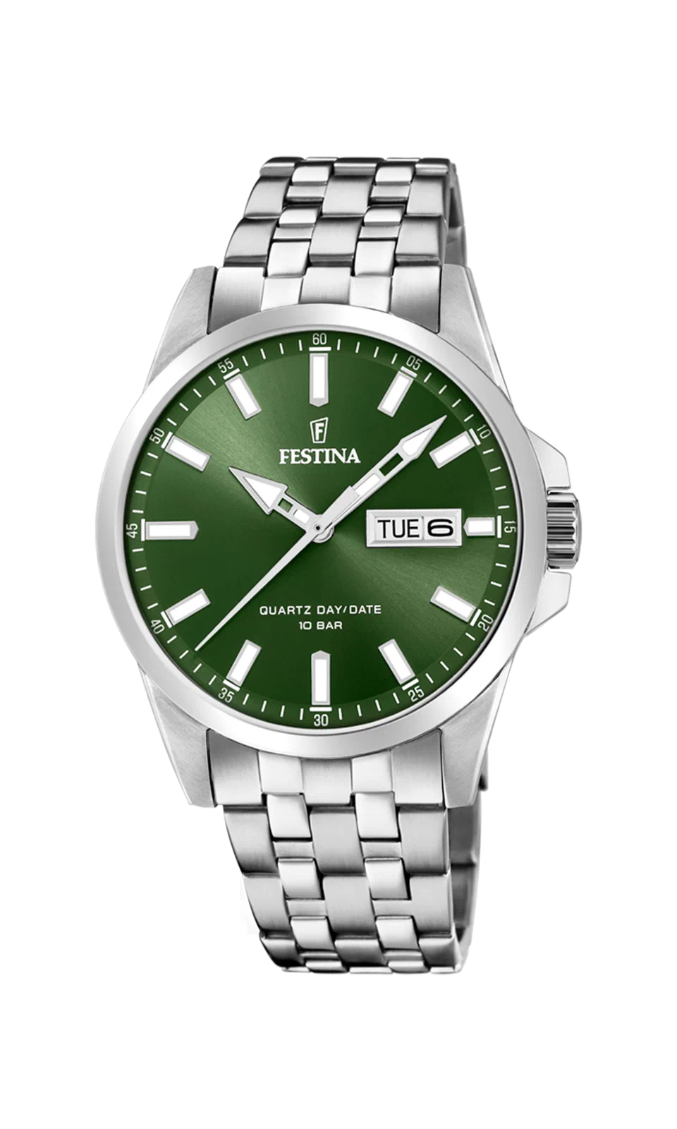 MONTRE FESTINA CLASSICS F20357/5 VERT, BRACELET EN ACIER, HOMME — Image du produit 3