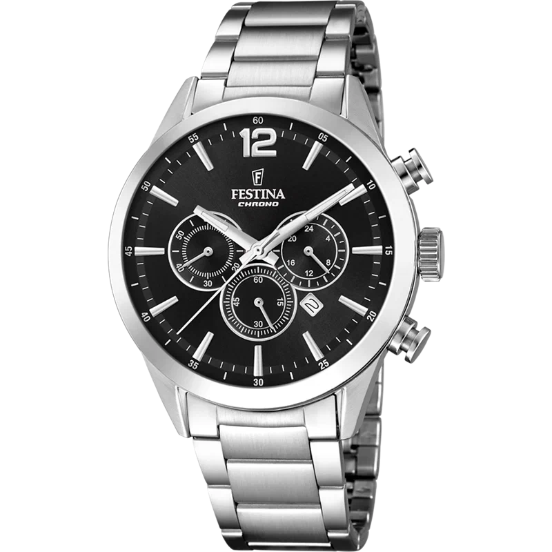 MONTRE FESTINA F20343/B VERT, BRACELET ACIER INOXYDABLE, HOMME