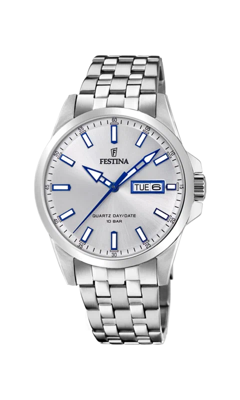 FESTINA CLASSICS F20357/1 MEN'S WATCH, SILVER, STEEL BRACELET — Product image 3