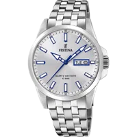 MONTRE FESTINA CLASSICS F20357/1 ARGENTÉ, BRACELET EN ACIER, HOMME