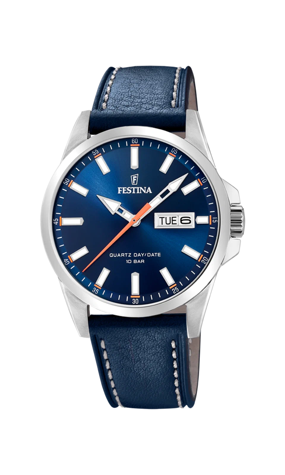 MONTRE FESTINA CLASSICS F20358/3 BLEU, BRACELET CUIR, HOMME — Image du produit 3