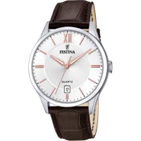 MONTRE FESTINA CLASSICS F20426/4 BLANC, BRACELET CUIR, HOMME