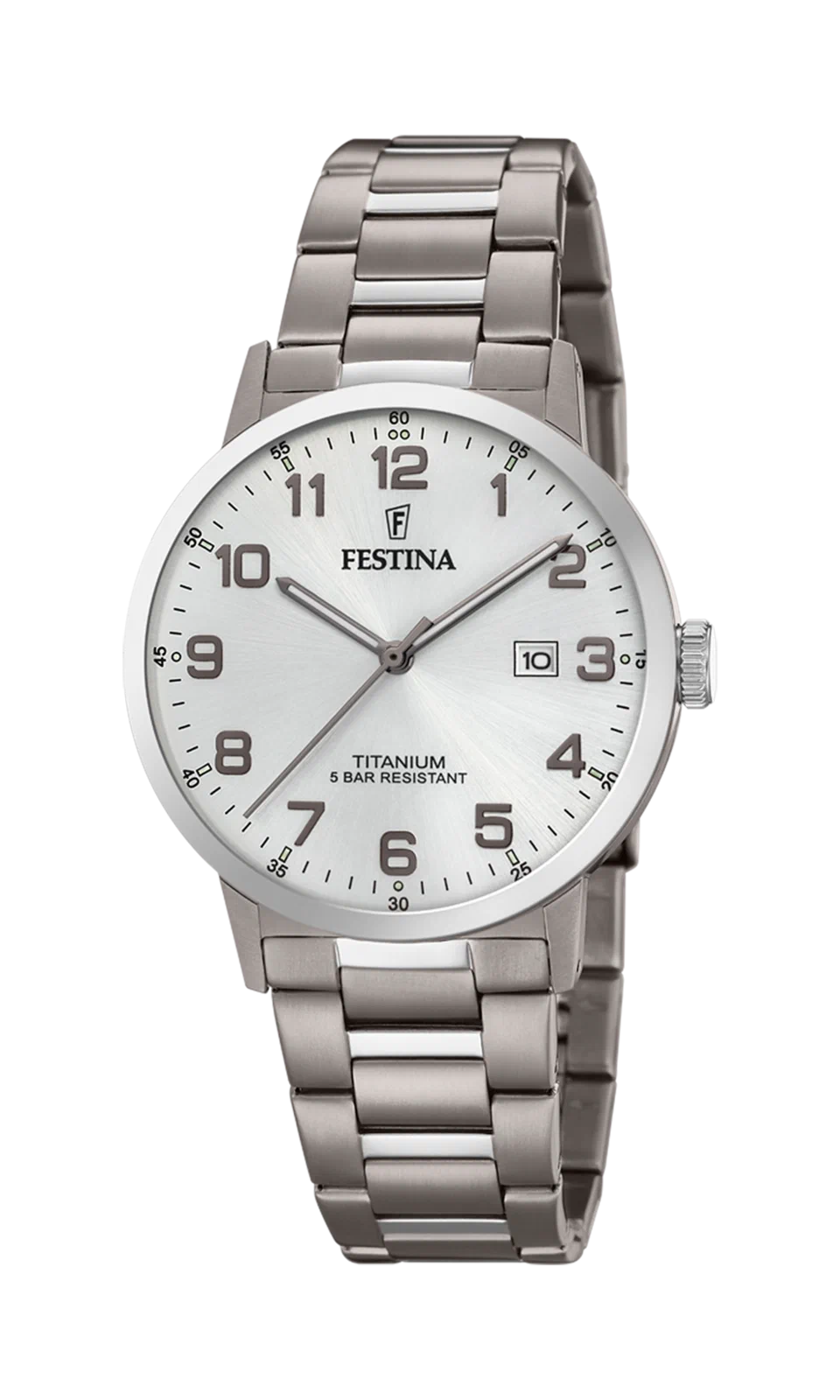 ساعة FESTINA TITANIUM F20435/1 فضية، سوار من التيتانيوم، رجالية — صورة المنتج 2
