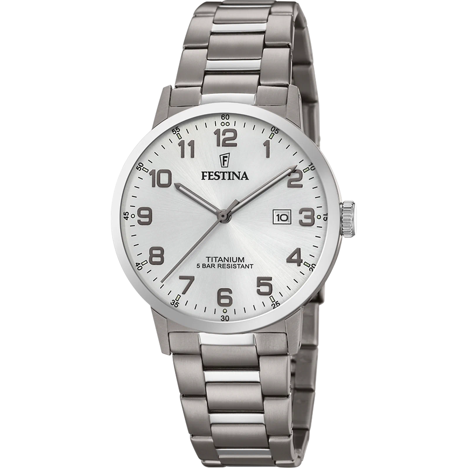 ساعة FESTINA TITANIUM F20435/1 فضية، سوار من التيتانيوم، رجالية — صورة المنتج 1
