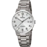 MONTRE FESTINA TITANIUM F20435/1 ARGENTÉ, BRACELET TITANE, HOMME
