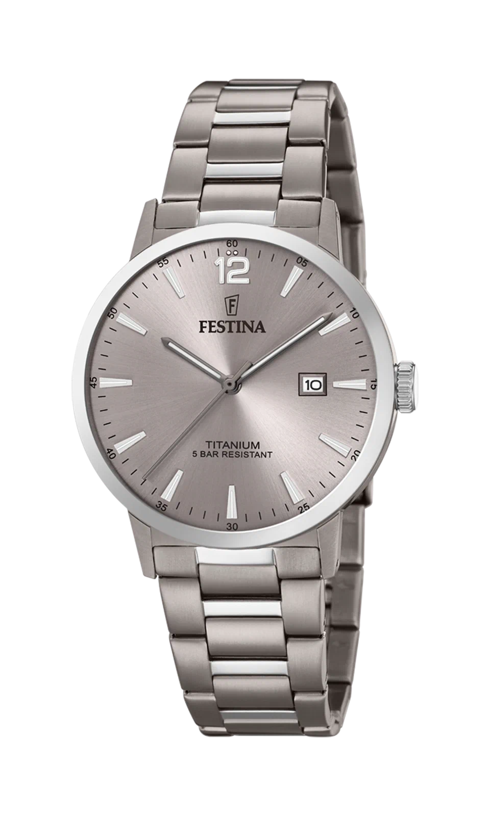 ساعة FESTINA TITANIUM F20435/2 رمادية، سوار من التيتانيوم، رجالية — صورة المنتج 2