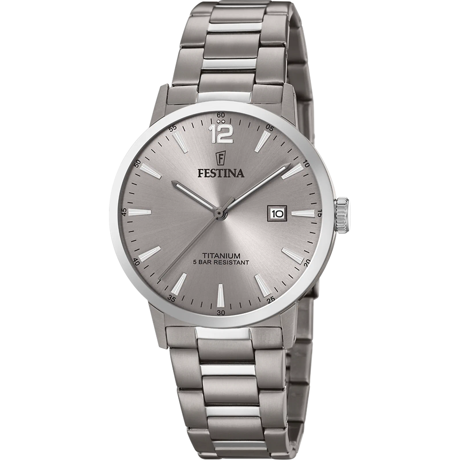 ساعة FESTINA TITANIUM F20435/2 رمادية، سوار من التيتانيوم، رجالية — صورة المنتج 1