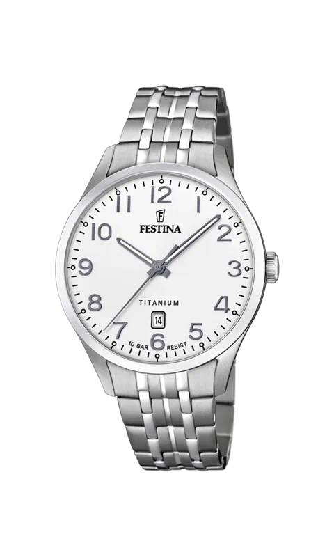 MONTRE FESTINA TITANIUM F20466/1 BLANC, BRACELET EN TITANE, HOMME — Image du produit 3