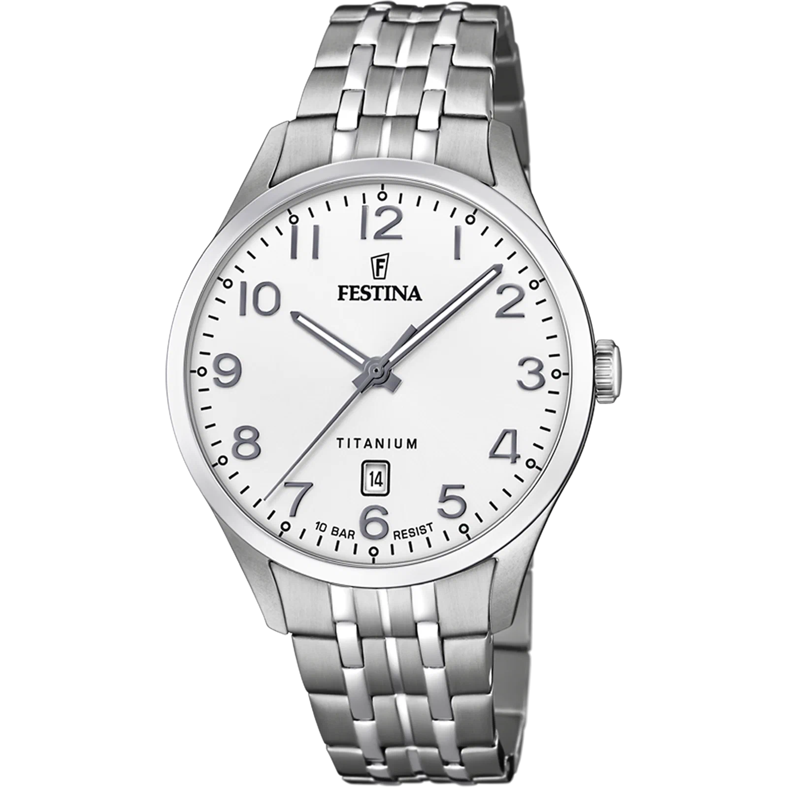MONTRE FESTINA TITANIUM F20466/1 BLANC, BRACELET EN TITANE, HOMME — Image du produit 1