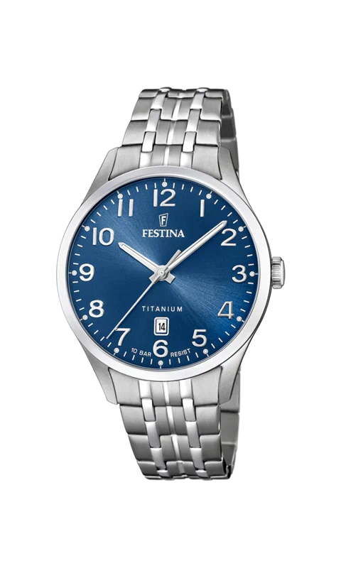 MONTRE FESTINA TITANIUM F20466/2 BLEU, BRACELET EN TITANE, HOMME — Image du produit 3