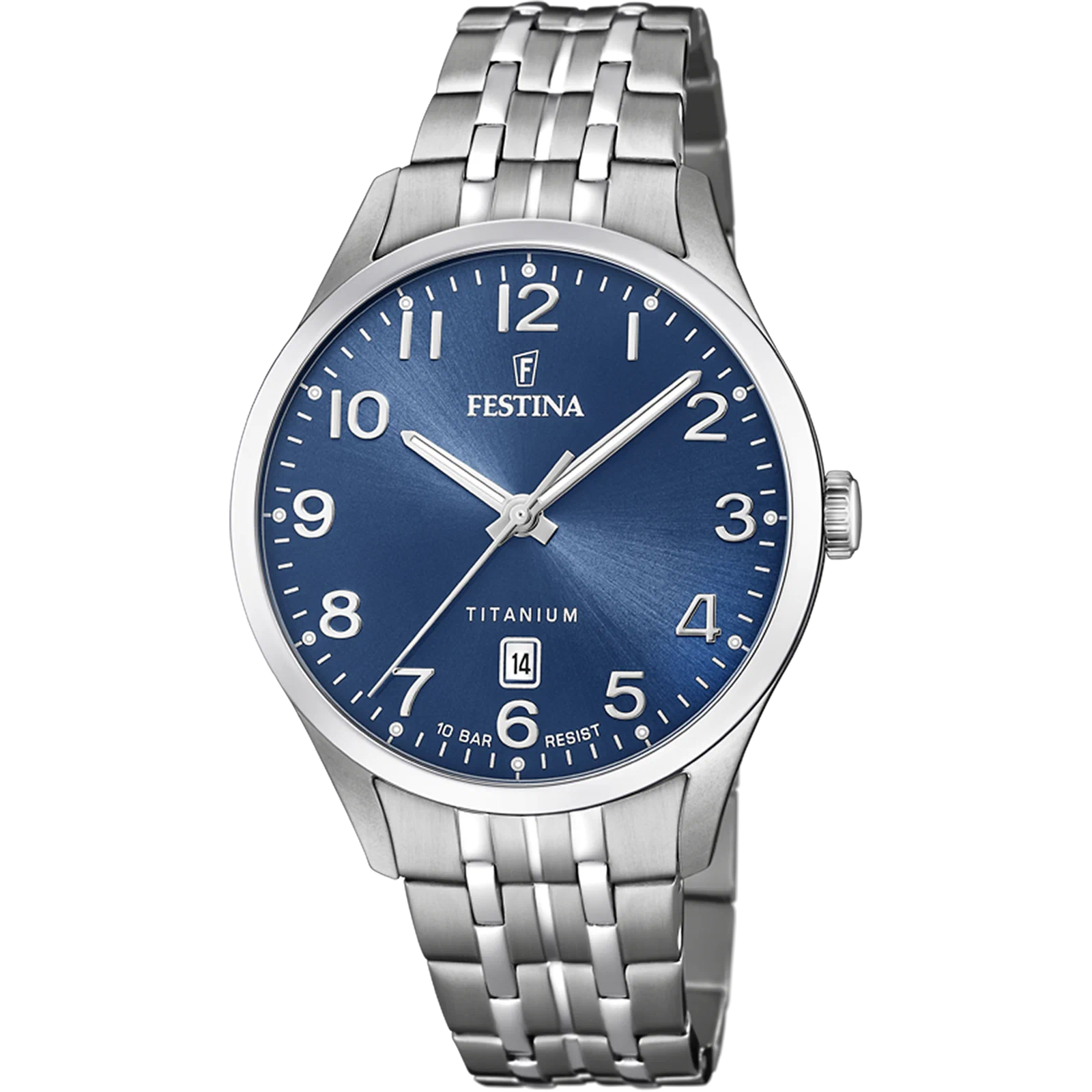 MONTRE FESTINA TITANIUM F20466/2 BLEU, BRACELET EN TITANE, HOMME — Image du produit 1