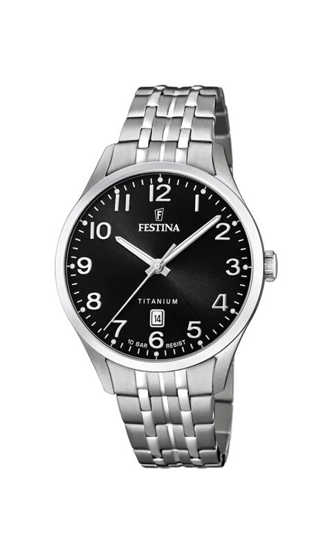 MONTRE FESTINA CALENDRIER TITANE F20466/3 NOIR, BRACELET EN TITANE, HOMME — Image du produit 4