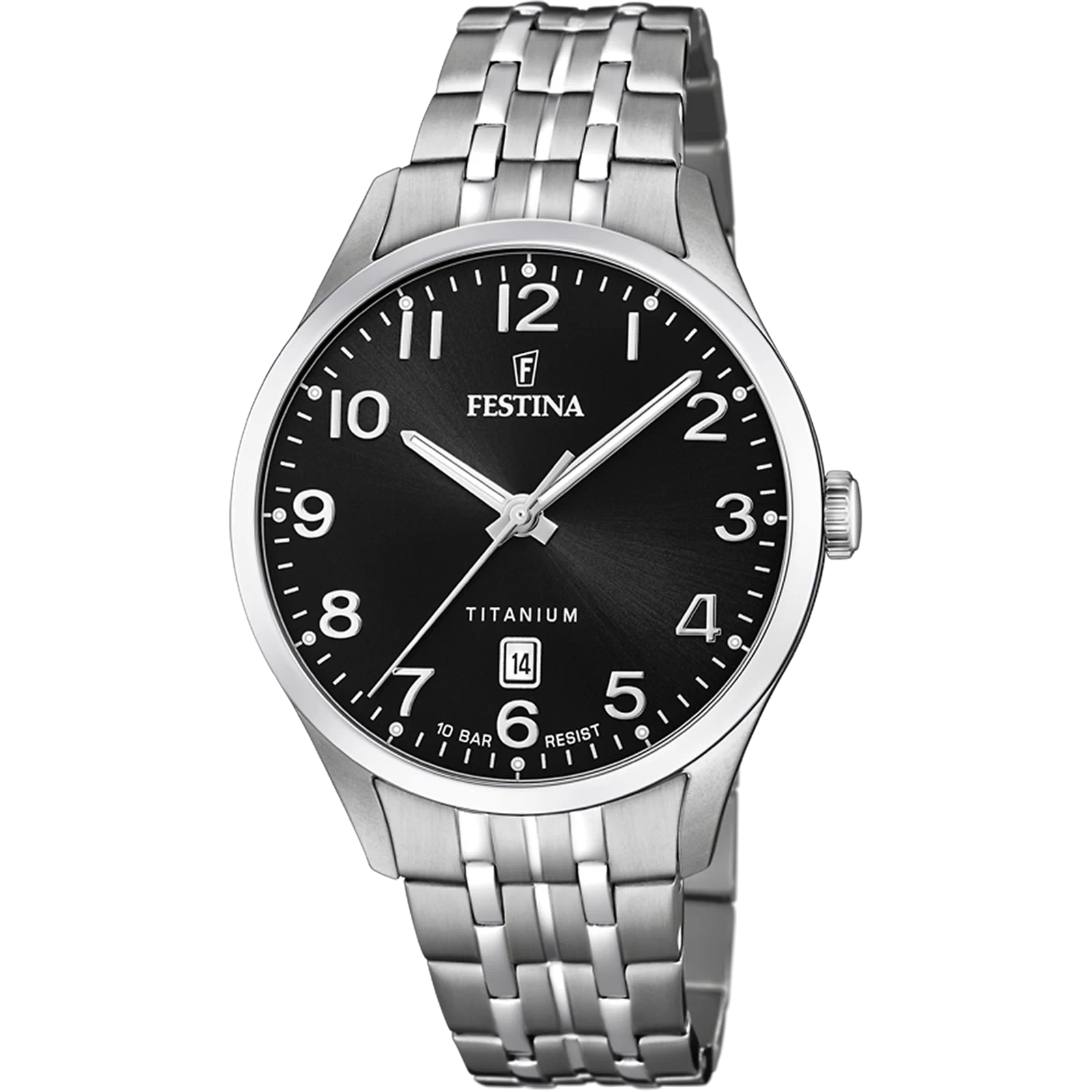 MONTRE FESTINA CALENDRIER TITANE F20466/3 NOIR, BRACELET EN TITANE, HOMME — Image du produit 1