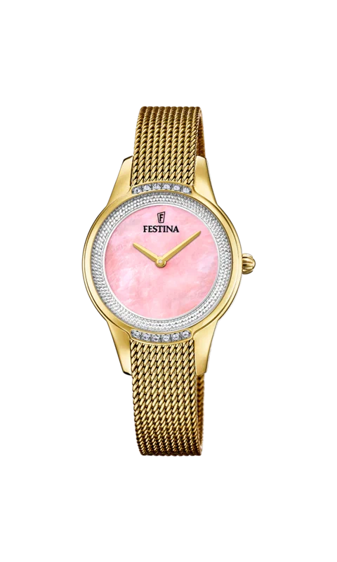 ساعة FESTINA F20495/2 وردية، سوار من الستانلس ستيل، نسائي — صورة المنتج 3