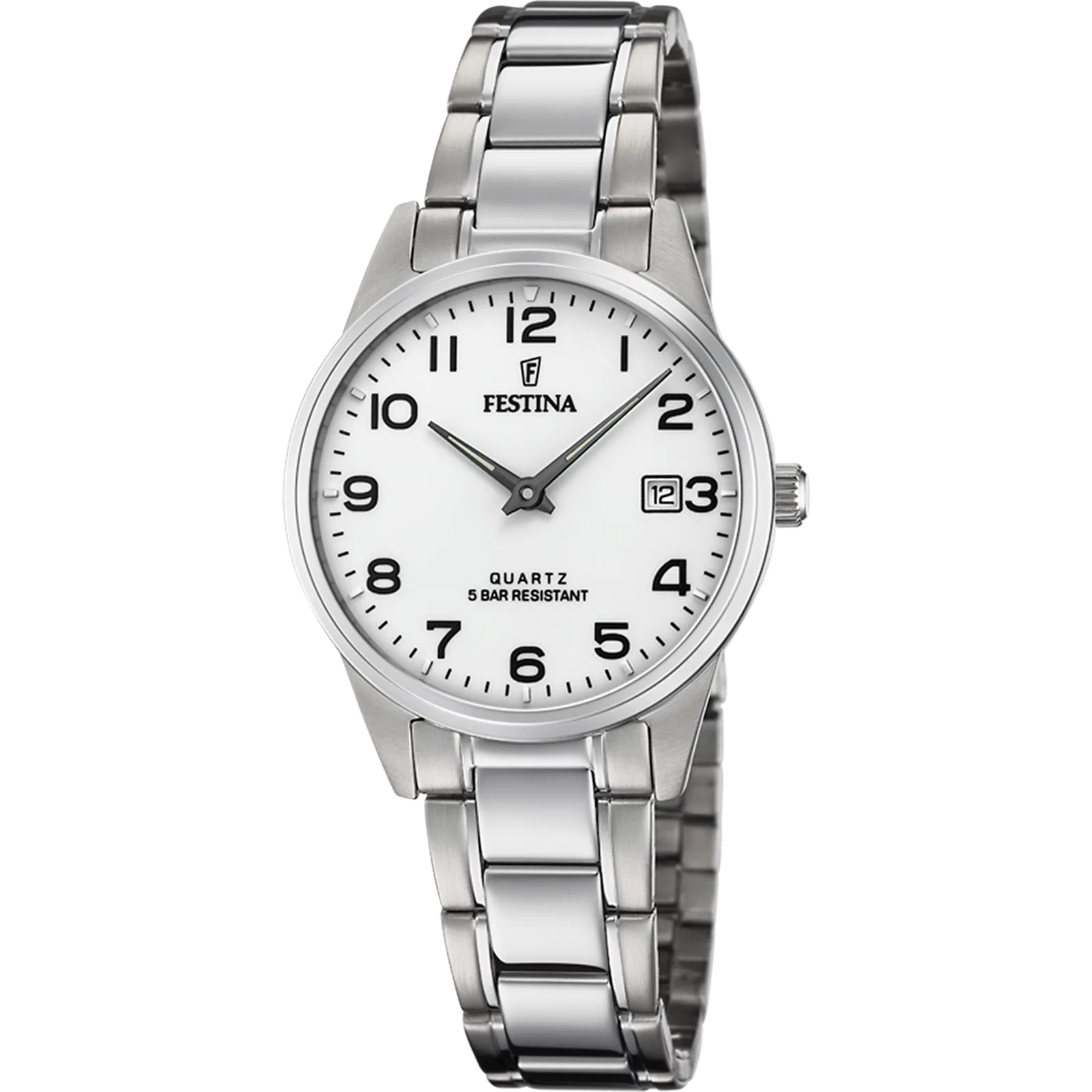 ساعة Festina Classics F20509/1 بيضاء، سوار من الفولاذ، نسائية — صورة المنتج 1