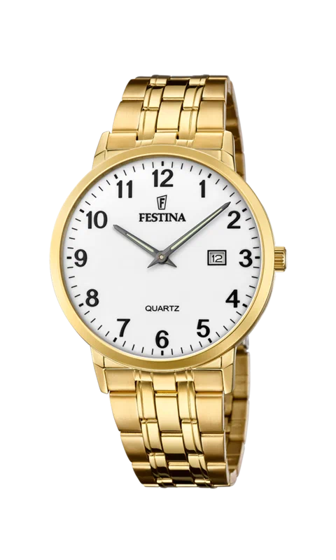 MONTRE FESTINA CLASSICS F20513/1 BLANC, BRACELET EN ACIER, HOMME — Image du produit 3