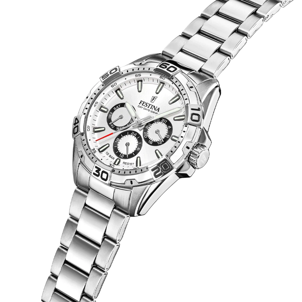 MONTRE FESTINA F20623/1 BLANC BRACELET EN ACIER INOXYDABLE HOMME — Image du produit 6
