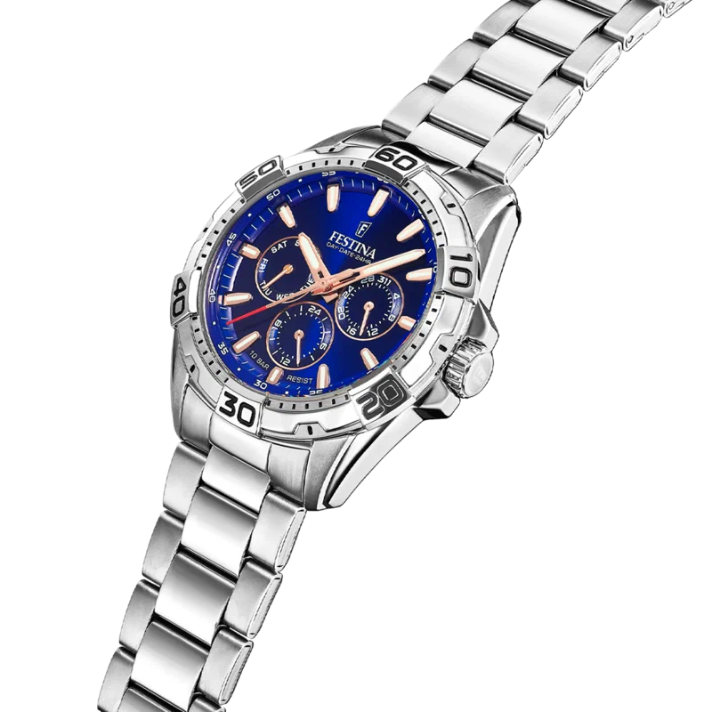 MONTRE FESTINA F20623/2 BLEU BRACELET EN ACIER INOXYDABLE HOMME — Image du produit 5